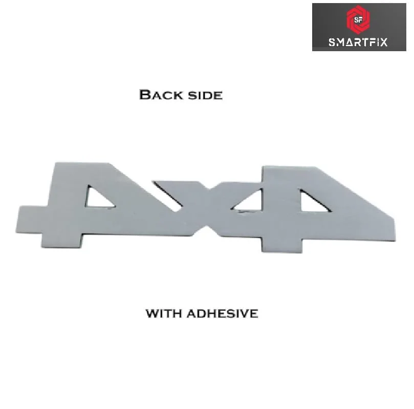 4X4 3D Metal Sticker Badge, Car Monogram Logo, Chrome, 14X4.5X0.3 CM,with Adhesive, Red, Universal,4X4 Vehicle, Pack of 1 - Image 4