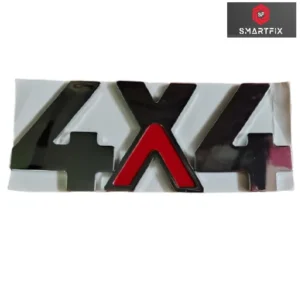 4X4 3D Metal Chrome Sticker Silver Colour, Universal, Logo for Cars & Bikes