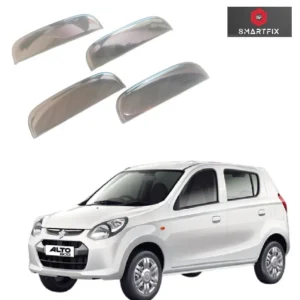Maruti Suzuki Alto Catch Cover, Door Handles, Chrome, Silver, Compatible Universal for Alto All Models, Set of 4 Pcs(Silver)