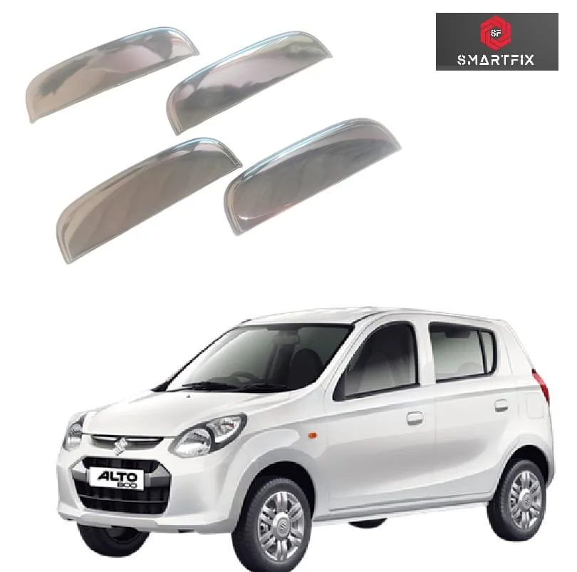 Maruti Suzuki Alto Catch Cover, Door Handles, Chrome, Silver, Compatible Universal for Alto All Models, Set of 4 Pcs(Silver)