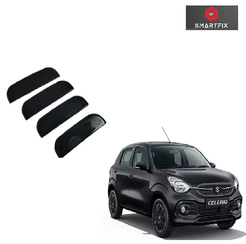 Maruti Suzuki Celerio 2022 Catch Cover Exterior Door Handles, Chrome, Black Color, Compatible for Celerio 2022, Set of 4 Pcs (Black)