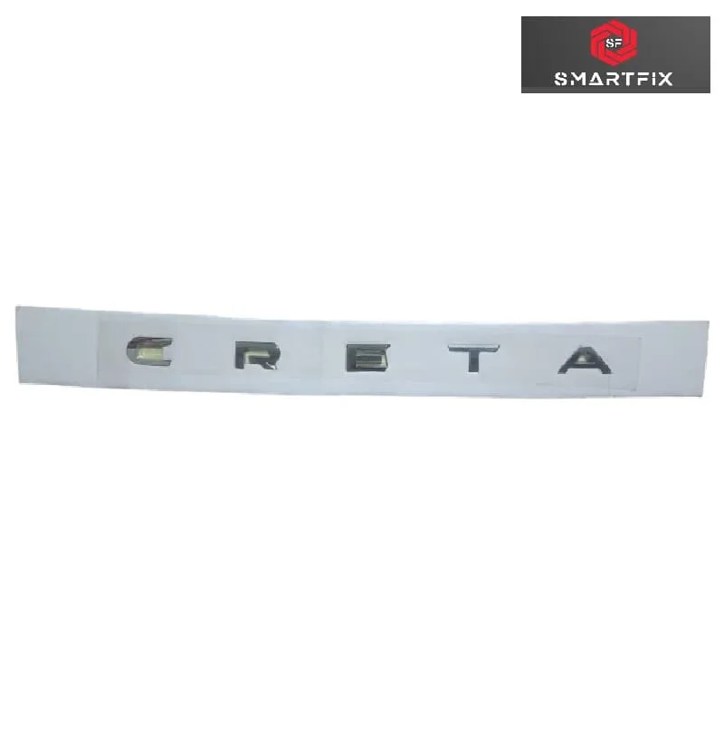 Creta 3D Bonnet Letter Alphabets, Car Monogram Logo, Silver, Pack of 1 - Image 2