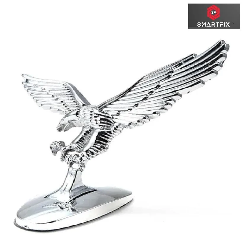Eagle Car Front Hood Bonnet Emblem Sticker Metal Silver for Stylish Look of Your car, Universal