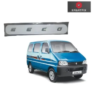 EECO 3D Bonnet Letter Alphabets Sticker, Maruti EECO Car Exterior Accessories, Logo, Car Monogram, Silver, Chrome, Pack of 1