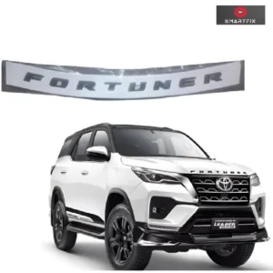 Fortuner Car 3D Bonnet Letters Alphabets Chrome, Car Monogram, Black, Set of 1