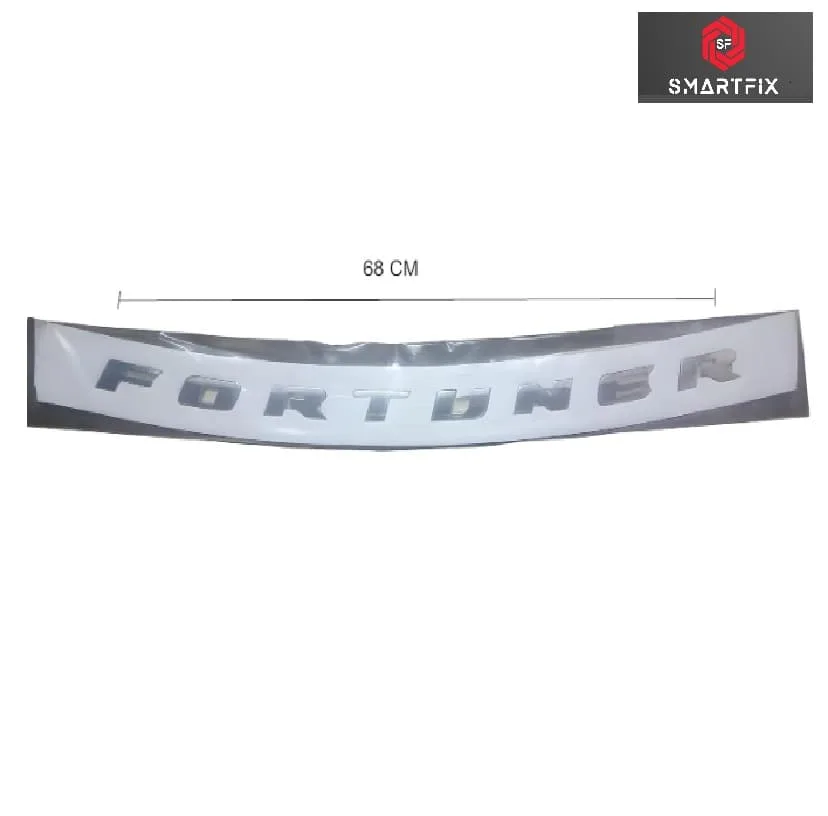 Fortuner Car 3D Bonnet Letters Alphabets, Car Monogram, Logo, Silver, Set of 1 - Image 2