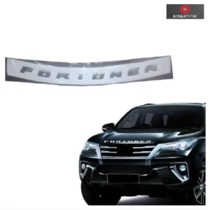 Fortuner Car 3D Bonnet Letters Alphabets, Car Monogram, Logo, Silver, Set of 1