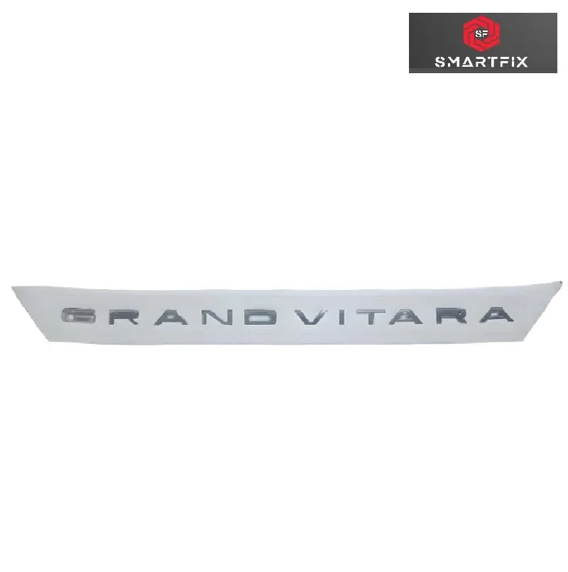 Grand Vitara Car 3D Bonnet Letter Alphabets Names Chrome, Maruti Suzuki Grand Vitara Car Exterior Accessories, Car Monogram, Logo, Silver, Pack of 1 - Image 2
