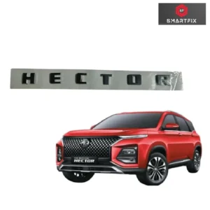 MG Hector 3D Bonnet Letter | Chrome Car Emblem, Silver, Easy Installation with Adhesive Back, Stylish & Durable, Pack of 1 (Standard)