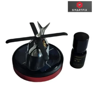 Solar Powered Car Perfume for Dashboard | Helicopter Design, Auto Rotation Fan in Sunlight, With Perfume Liquid | No Battery Required, Solar Car Interior Accessories Pack of 1, 10X8.5X5 CM