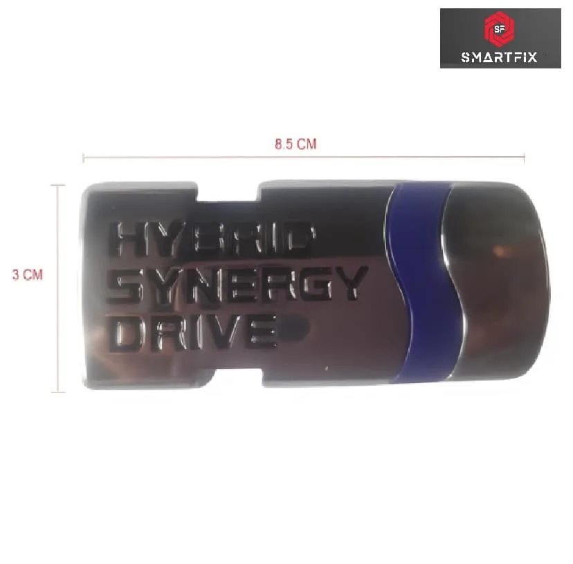 Hybrid Synergy Drive Badge Car Monogram Sticker for All Cars, Universal, Metal, Silver Pack of 1 - Image 3