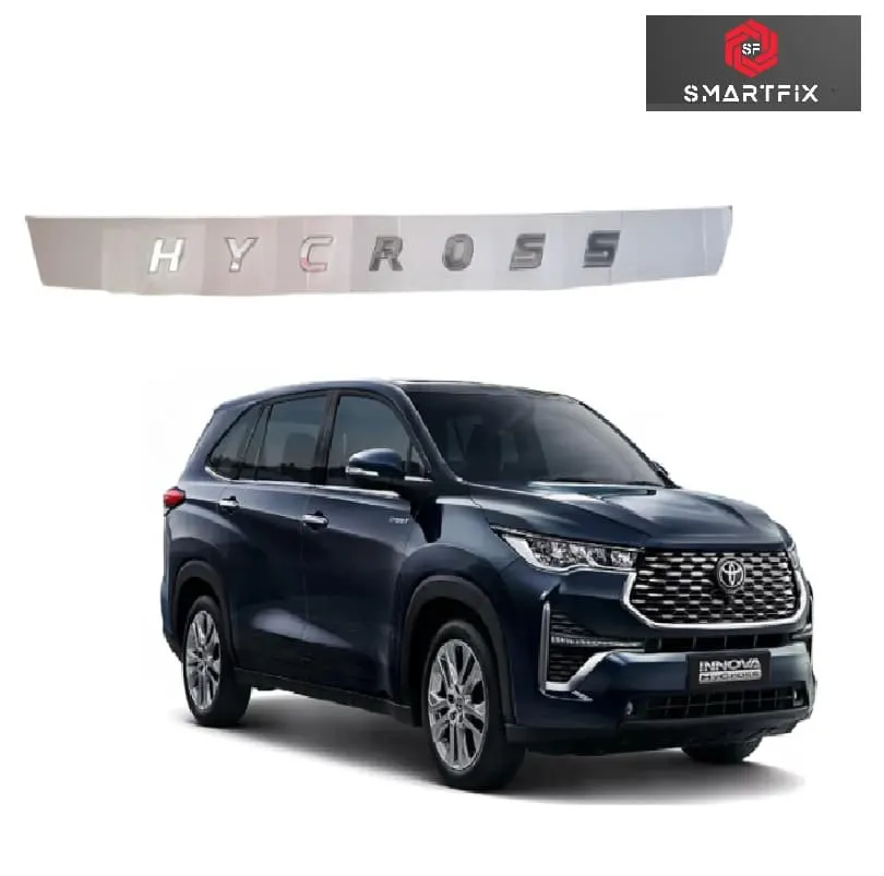 HYCROSS 3D Bonnet Letter Alphabets Logo Sticker Emblem, Chrome Silver, Pack of 1