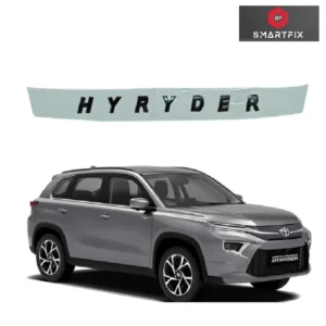 HYRYDER 3D Bonnet Letter Alphabets Logo Emblem Sticker, Chrome, Black, Universal, Pack of 1 (Black)