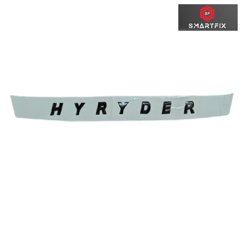 HYRYDER 3D Bonnet Letter Alphabets Logo Emblem Sticker, Chrome, Black, Universal, Pack of 1 (Black) - Image 2