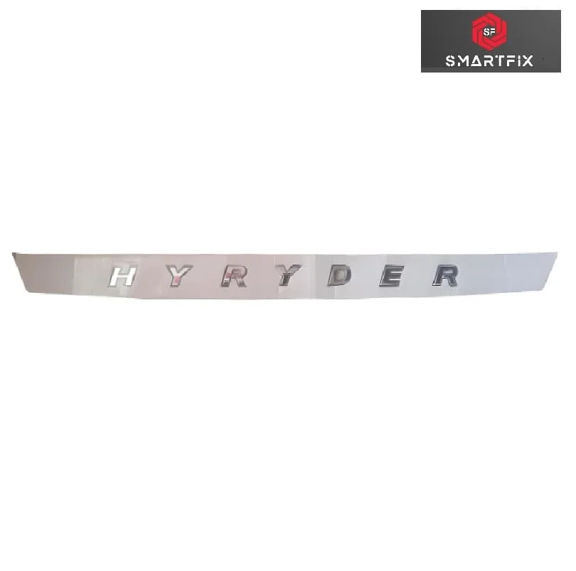HYRYDER 3D Bonnet Letter Alphabets Logo Emblem Sticker, Chrome, Silver, Universal,Pack of 1 - Image 2