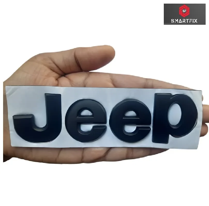 Jeep Sticker Badge 3D Metal Car Monogram Logo,13x4x0.3 cm, Universal, Black (Pack of 1) - Image 3