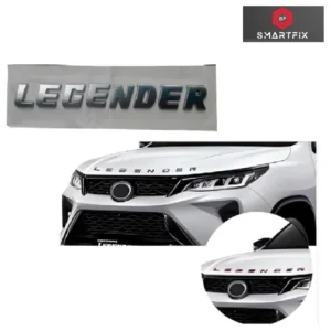 Legender 3D Bonnet Letters Alphabets Names Chrome Legender Car Exterior Accessories, Car Monogram, Logo, Silver, Pack of 1