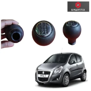 Heavy Duty Gear Lever Knob/Shifter Knob for Maruti Suzuki Ritz, Black Color, 5 Speed, Pack of 1
