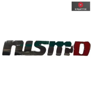 Nismo Sticker Badge 3D Metal Car Monogram Logo,12.5x2x0.3 cm, Universal, Silver Red (Pack of 1)