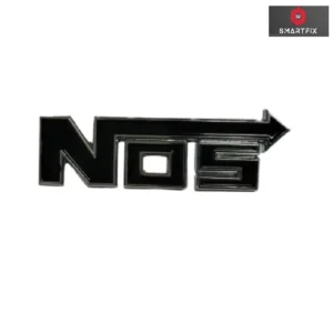 NOS 3D Car Metal Sticker, Self Adhesive, Available in Black and Red Color, Black