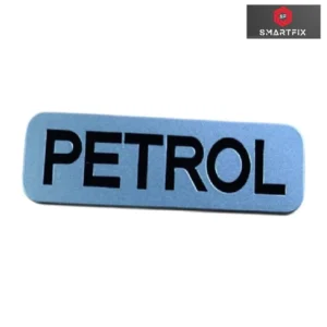 Petrol Premium Matte Finish 3D Metal Sticker Emblem Badge for Car & Bike | Matte Silver with Black Text, Self-Adhesive, Easy Installation, Eye Catching, Durable, Universal, Pack of 1