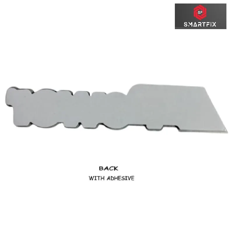 Power 3D Metal Emblem Sticker Badge, with Adhesive for Cars, Bikes & More, Decal, Universal, Black and Grey, Pack of 1, 14.5X2.7X0.2 CM - Image 3