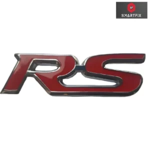 RS 3D Metal Badge Car Monogram Sticker Logo Emblem, Red, Universal 8.7x2.2x0.5 cm (Pack of 1)