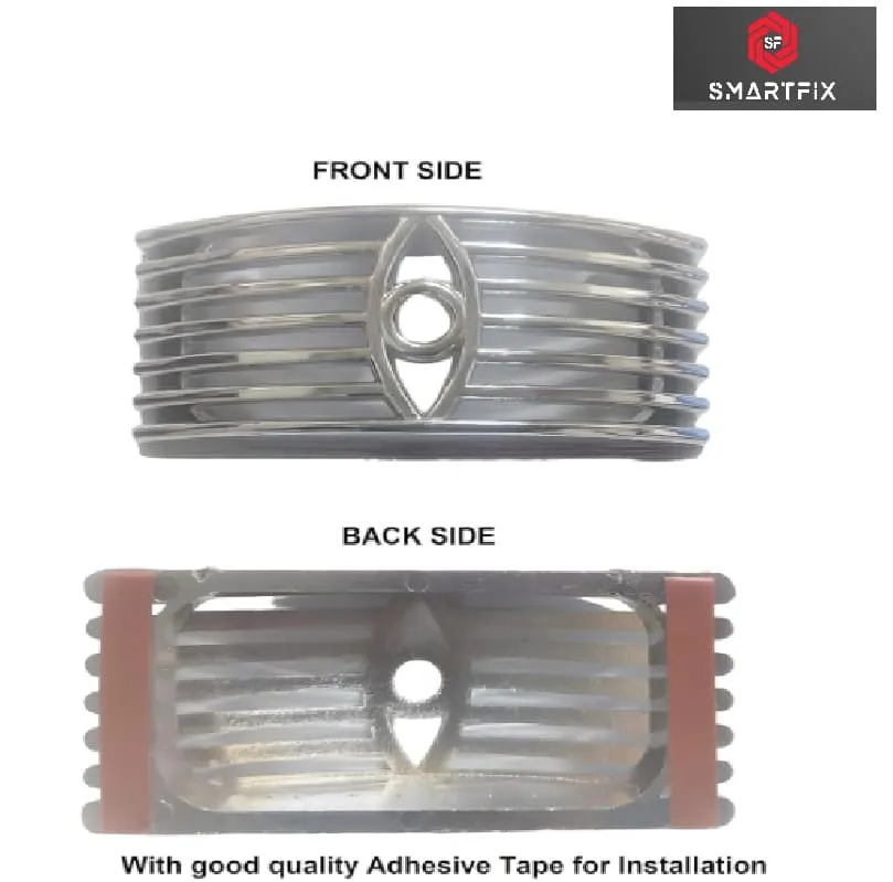 Car Side Lamp/Indicator Chrome Jali Frame Grill Cover, Silver Color, Set of 2 Pcs - Image 4