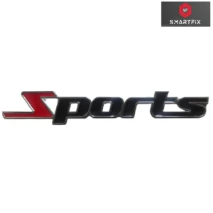 Sports Badge Car Monogram Logo Sticker Emblem for Car,13.5x1.8x0.3 CM Universal, Car Exterior Accessories, Logo for All Cars, Metal(Red/Black)