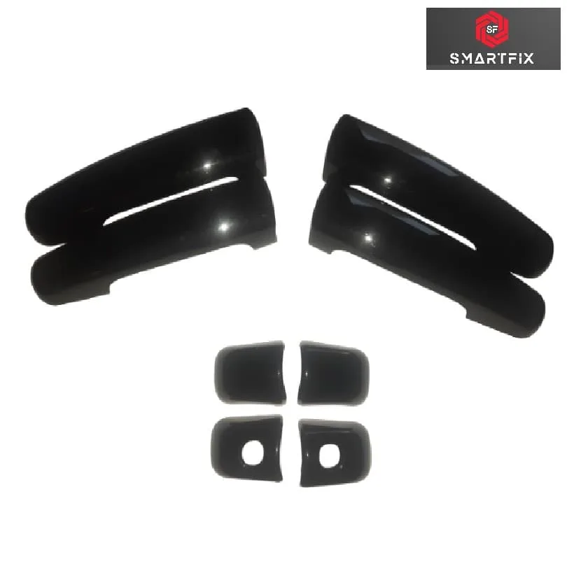 Maruti Suzuki Swift 2009-17 Catch Cover,Door Handle Cover/Protector, Chrome Finish, Black Color, ABS Material, with Adhesive, Set of 4 Pcs - Image 2