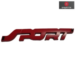 Sport 3D Metal Sticker Badge Car Monogram Modern Design Emblem for Car, with Self Adhesive,Universal, Car Exterior Accessories, Logo for All Cars (Red)