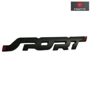 Sport 3D Metal Sticker Badge Car Monogram Modern Design Emblem for Car, with Self Adhesive, Universal, Car Exterior Accessories, Logo for All Cars (Black)