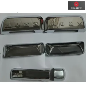 Mahindra Thar Roxx 2024 Catch Cover | Door Handle Cover/Protector, Chrome-Finish ABS Material, Silver, Set of 6 Pieces with Adhesive Back