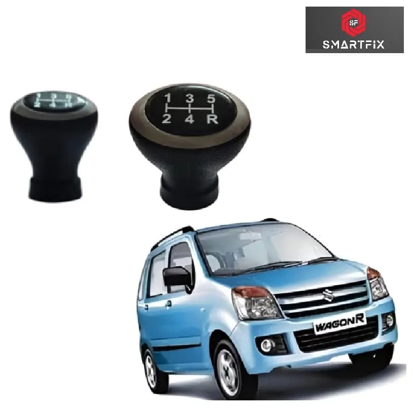 Gear Lever Knob/Shifter Knob for Wagon R K-Series T-4, Heavy Duty, Black Color, 5 Speed, Pack of 1