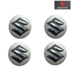Suzuki Alloy Wheel Centre Caps, Chrome Plated, Silver Color, 1 Set of 4 Pcs