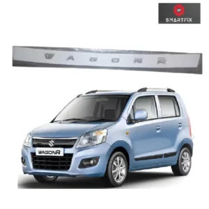 Wagon R 3D Bonnet Letters 3D Alphabets Maruti Suzuki Wagon R Car Accessories Car Monogram Logo, Chrome, Silver, Pack of 1