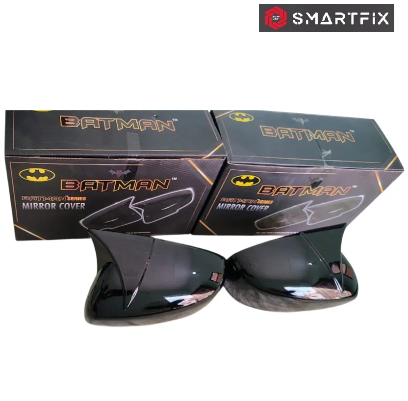 Batman Style Side Mirror Cover Plain Without Cut for Celerio Old LXI Model Glossy Black, Set of 2 LH & RH - Image 4