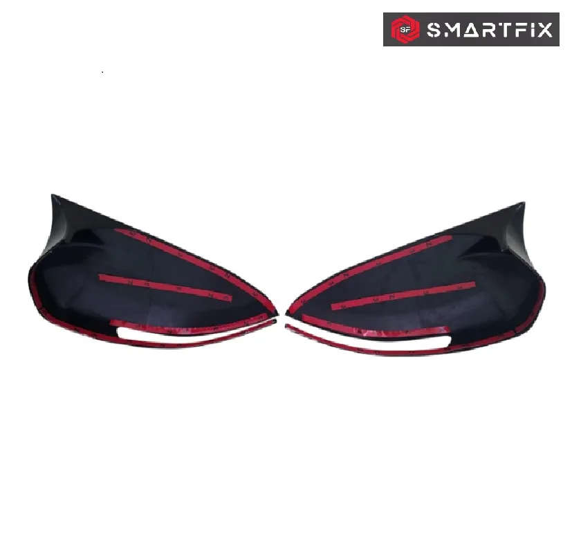 Batman Inspired Car Side Mirror Cover for Tata Harrier with Indicator Cut, Glossy Black Finish, Set of 2 LH & RH - Image 5