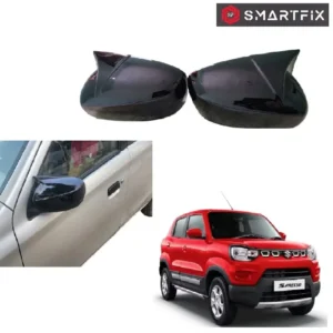 Batman Style Side Mirror Covers Plain Without Cut for Spresso VXI, Glossy Black, ABS Material, Set of 2 LH & RH