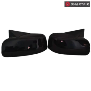 Batman Style Car Side Mirror Cover for Scorpio 2009 2014 2017 and Classic, Glossy Black, Plain without Indicator Cut, Set of 2 LH & RH