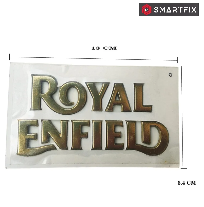 Royal Enfield & Bullet 350 Original Emblem Sticker Tank Monogram, Self Adhesive, Pack of 4, Gold - Image 6