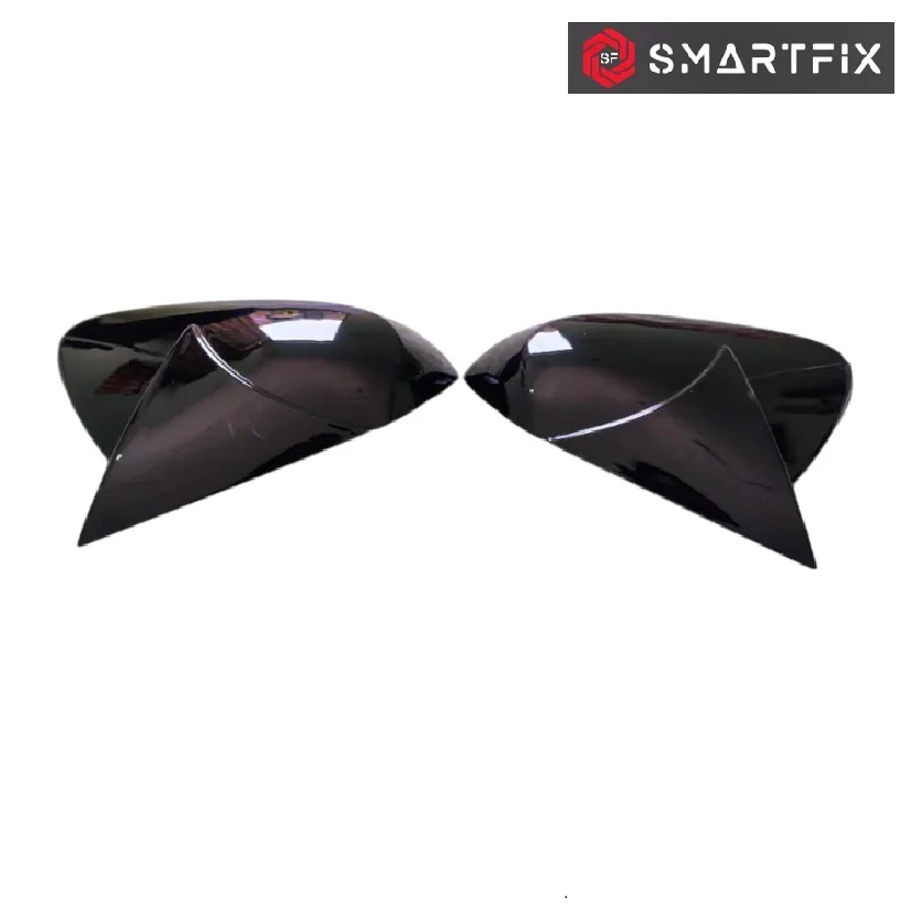 Batman Style Side Mirror Cover for Hyundai Xcent, Glossy Black Finish, Plain Without Indicator Cut, Set of 2 LH & RH - Image 3