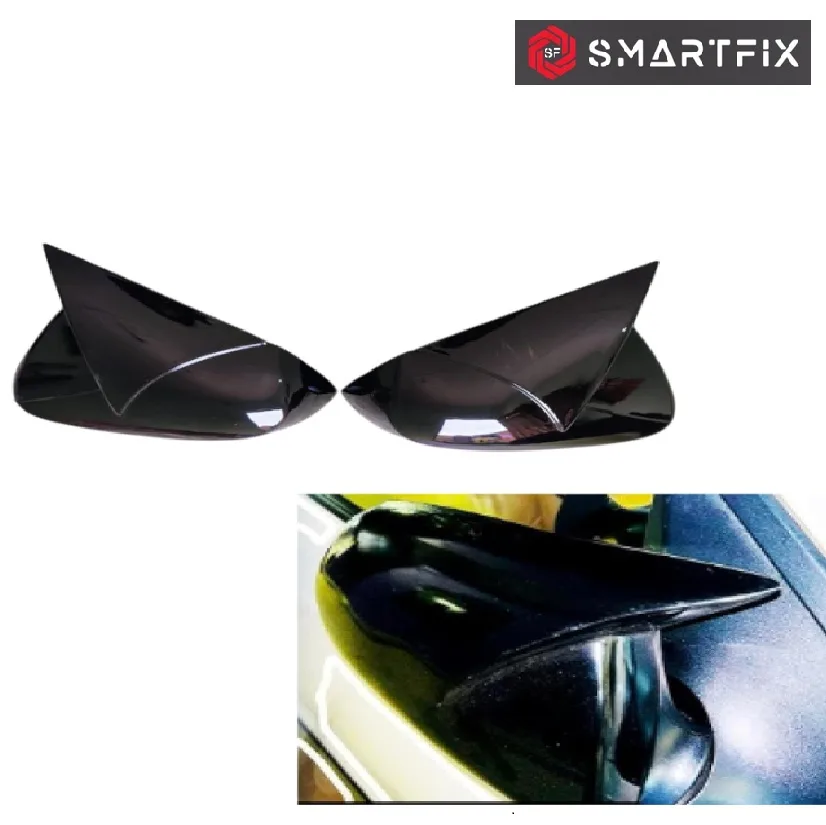 Batman Style Side Mirror Cover for Hyundai Xcent, Glossy Black Finish, Plain Without Indicator Cut, Set of 2 LH & RH - Image 6