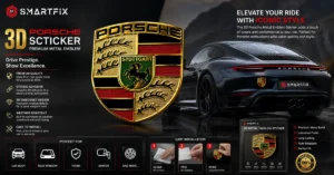 3D chrome sticker for car