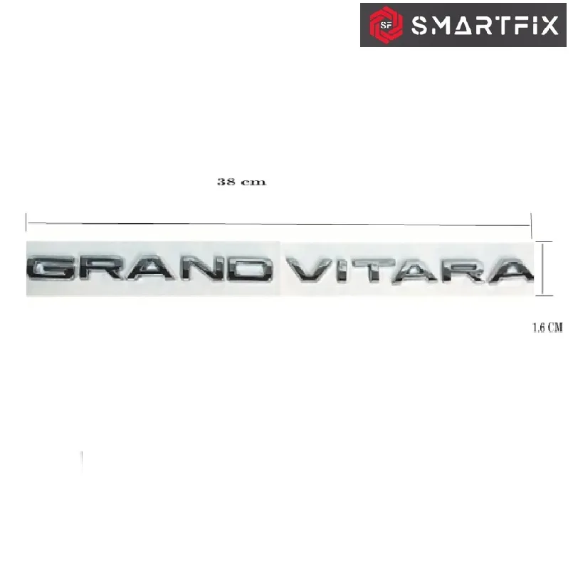 Grand Vitara 3D Chrome Dickie Letter for Rear (Boot), Pack of 1 - Image 2