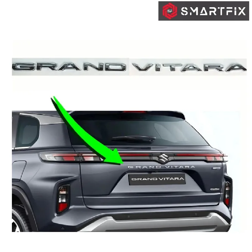 Grand Vitara 3D Chrome Dickie Letter for Rear (Boot), Pack of 1 - Image 4