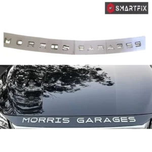 Morris Garages 3D Bonnet Letter, Self Adhesive, Pack of 1, Silver