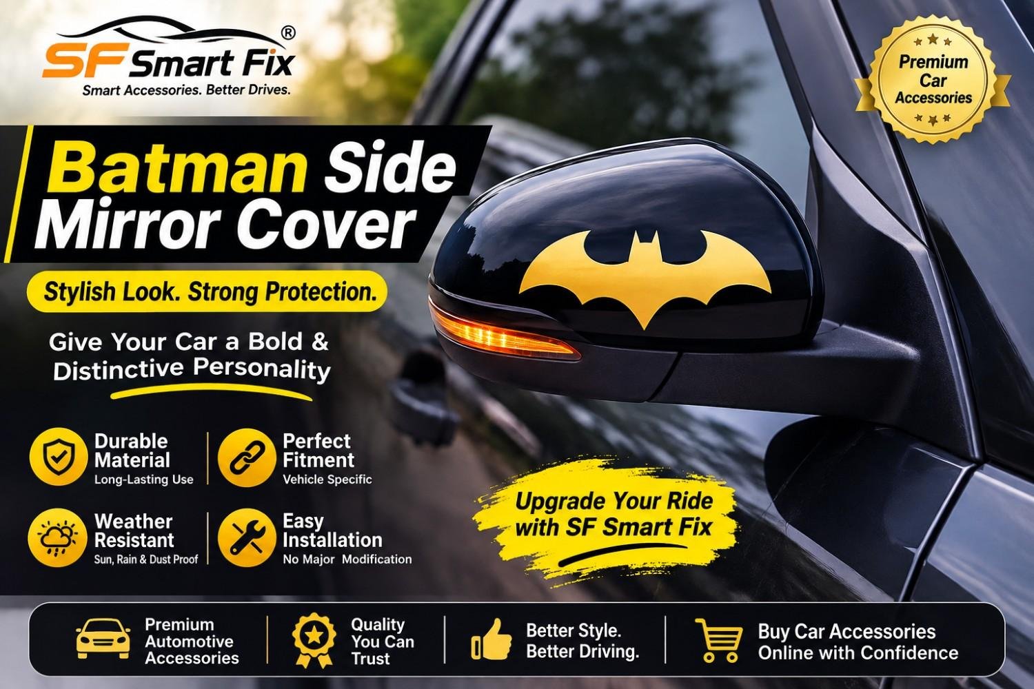 Batman Side Mirror Cover
