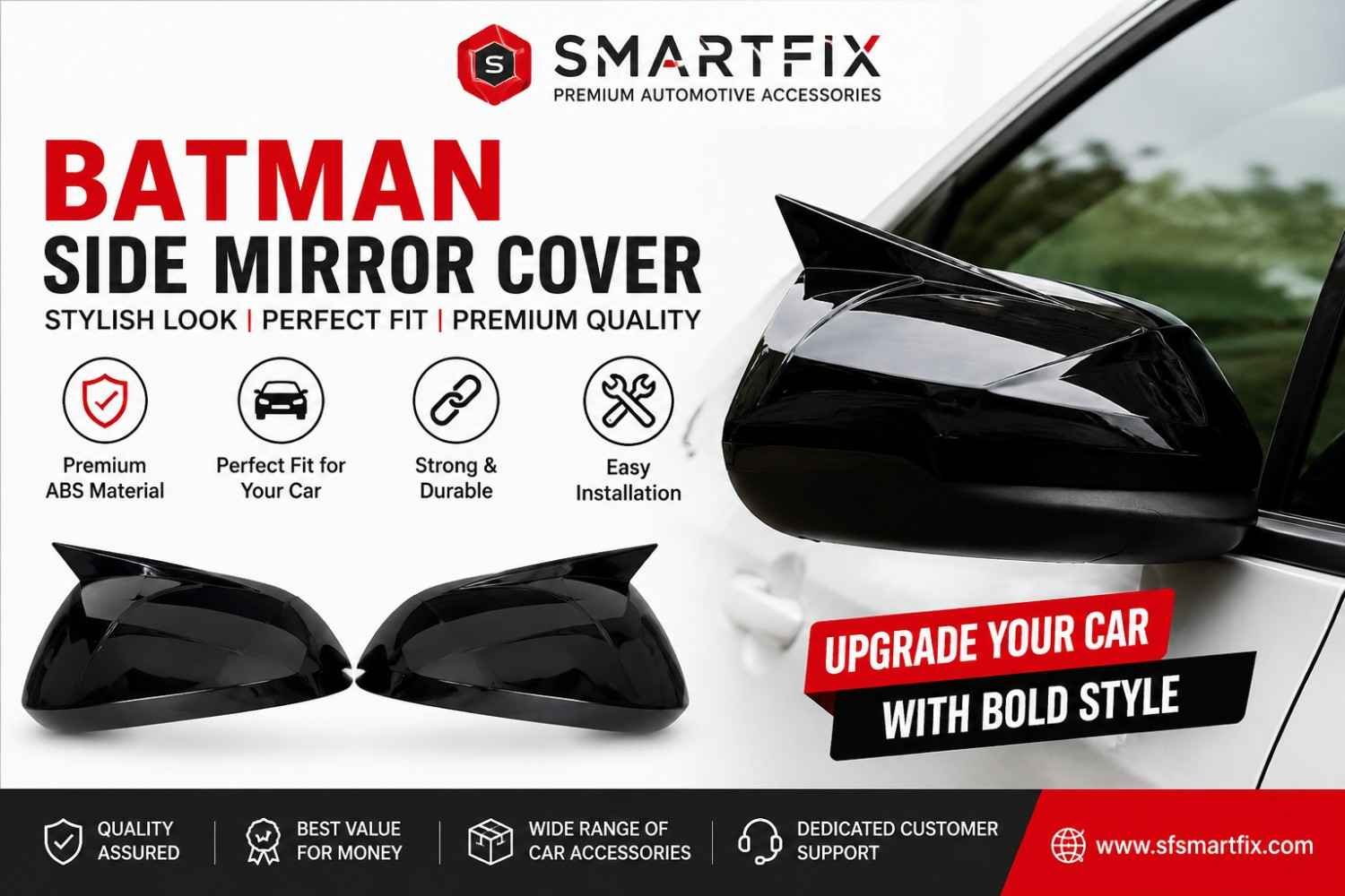 batman mirror cover for car