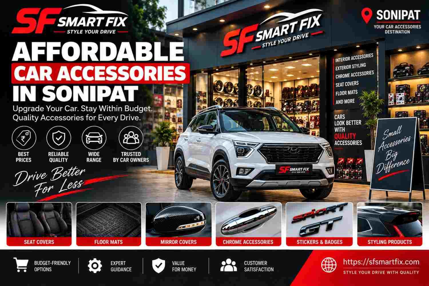affordable car accessories in Sonipat
